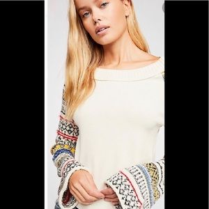FREE PEOPLE Fairground THERMAL TOP XS